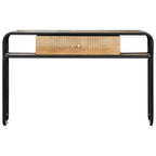 Mesa consola de madera maciza de mango 118x30x75 cm