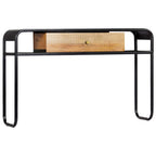 Mesa consola de madera maciza de mango 118x30x75 cm