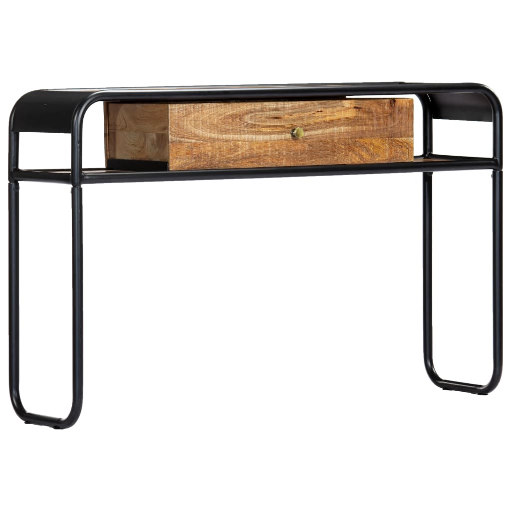 Mesa consola de madera maciza de mango 118x30x75 cm