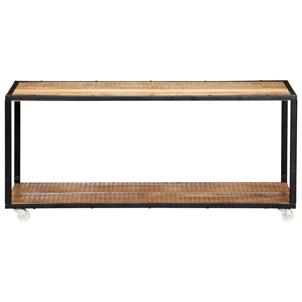 Mesa de centro de madera maciza reciclada 90x50x40 cm