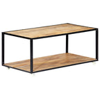 Mesa de centro de madera maciza reciclada 90x50x40 cm