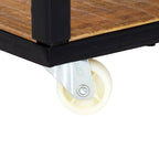 Mesa de centro de madera maciza reciclada 90x50x40 cm