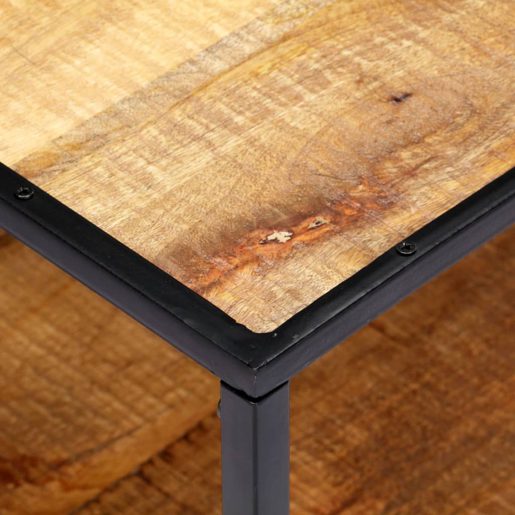 Mesa de centro de madera maciza reciclada 90x50x40 cm