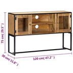 Mueble para TV de madera maciza reciclada 120x30x75 cm