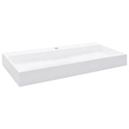 Lavabo 100x46x11 cm resina mineral/mármol blanco