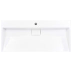 Lavabo 100x46x11 cm resina mineral/mármol blanco