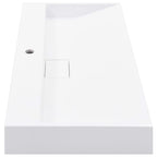 Lavabo 100x46x11 cm resina mineral/mármol blanco