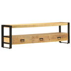 Mueble para TV madera maciza de mango 150x30x45 cm
