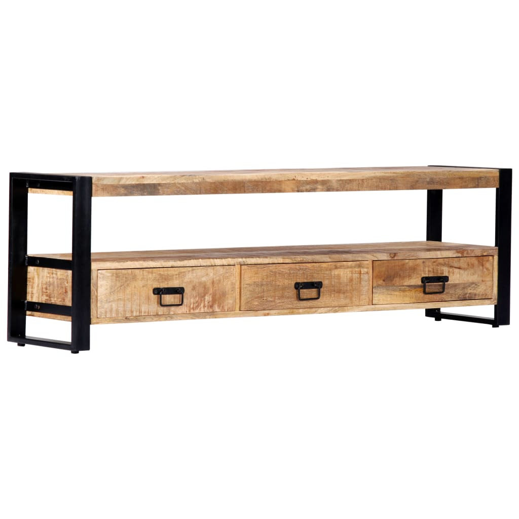 Mueble para TV madera maciza de mango 150x30x45 cm