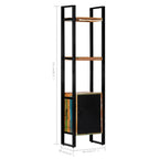 Estantería de madera maciza reciclada 45x30x171 cm