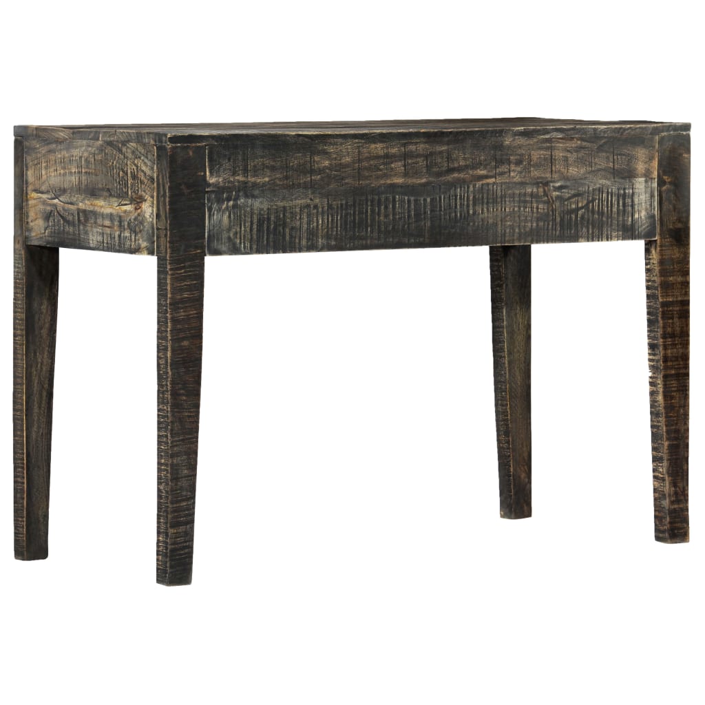 Escritorio de madera maciza de mango negro 110x50x75 cm