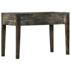 Escritorio de madera maciza de mango negro 110x50x75 cm