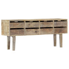 Aparador de madera maciza de mango 140x30x60 cm