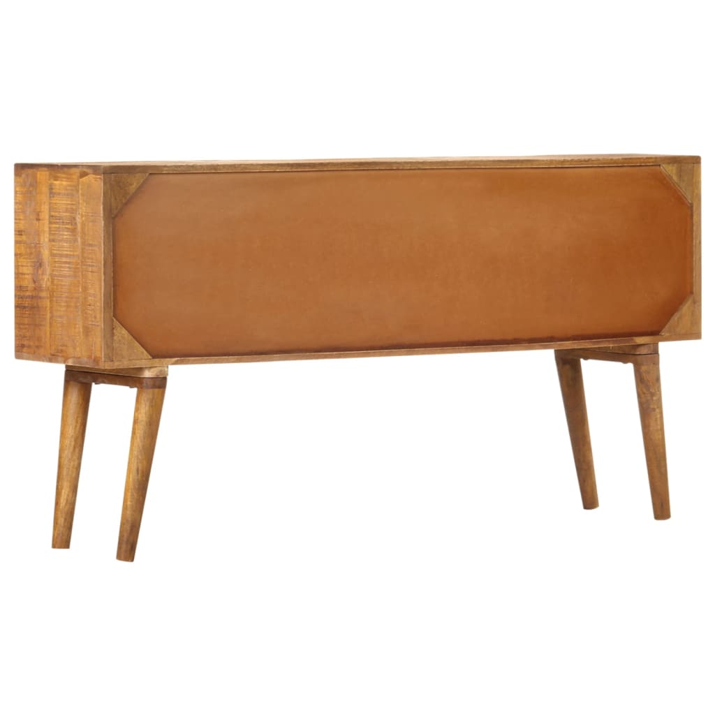 Aparador con estampado madera maciza de mango 130x30x70 cm