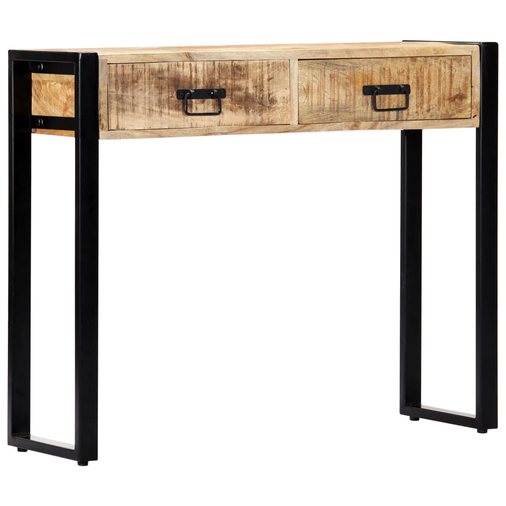 Mesa consola de madera maciza de mango 90x30x75 cm