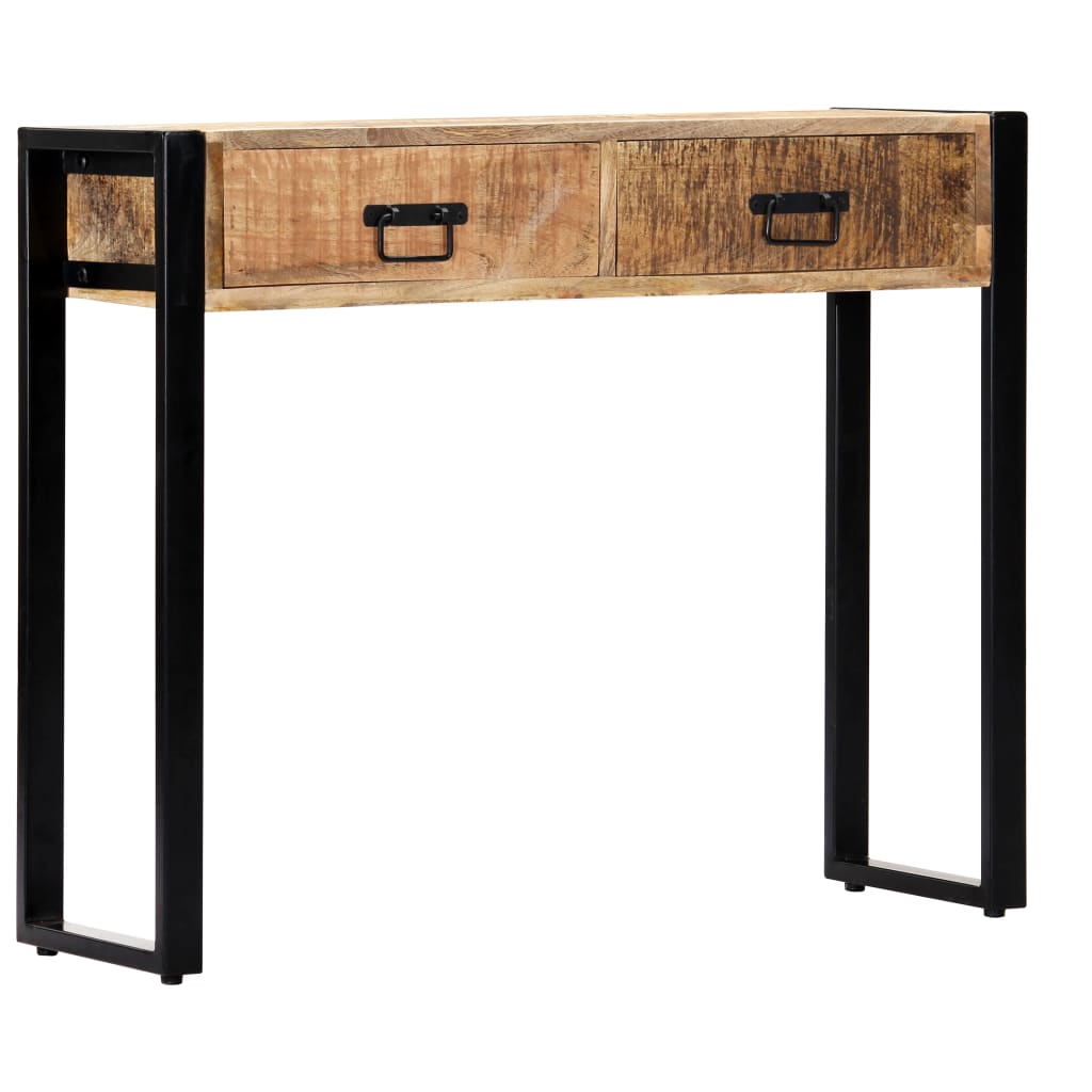 Mesa consola de madera maciza de mango 90x30x75 cm