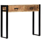 Mesa consola de madera maciza de mango 90x30x75 cm