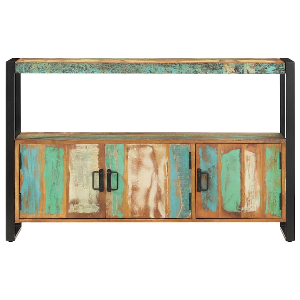 Aparador de madera maciza reciclada 120x30x75 cm