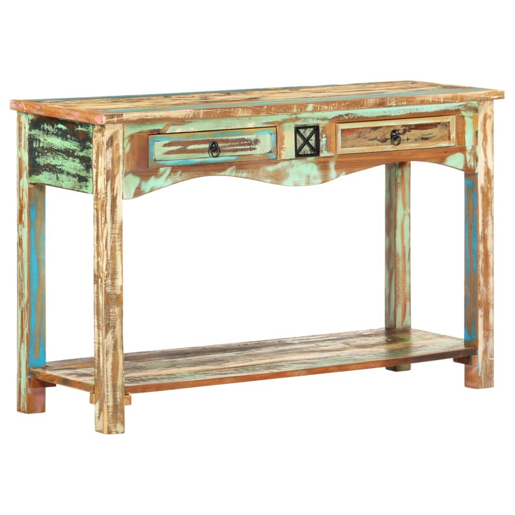Mesa consola de madera maciza de mango 118x30x75 cm