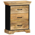 Mueble con cajones madera maciza de mango 60x30x75 cm