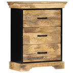 Mueble con cajones madera maciza de mango 60x30x75 cm