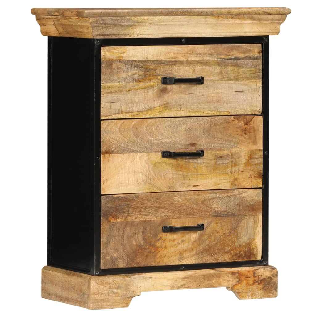 Mueble con cajones madera maciza de mango 60x30x75 cm