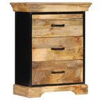 Mueble con cajones madera maciza de mango 60x30x75 cm