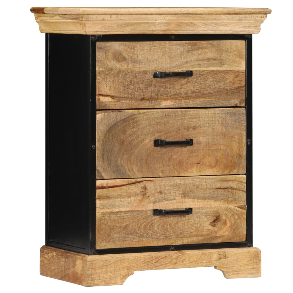 Mueble con cajones madera maciza de mango 60x30x75 cm