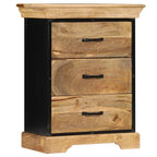 Mueble con cajones madera maciza de mango 60x30x75 cm
