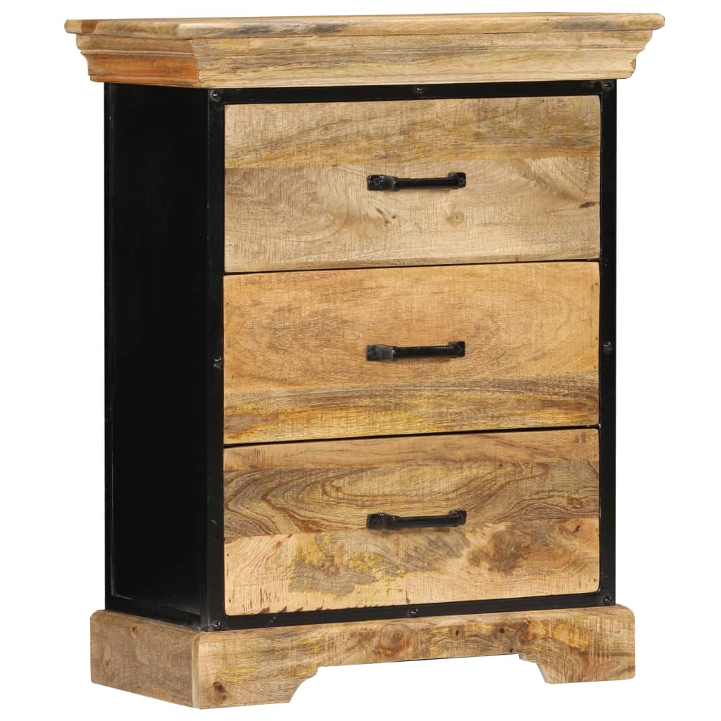 Mueble con cajones madera maciza de mango 60x30x75 cm