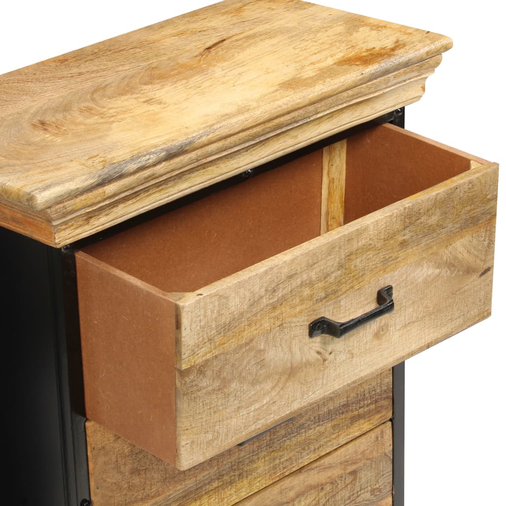 Mueble con cajones madera maciza de mango 60x30x75 cm