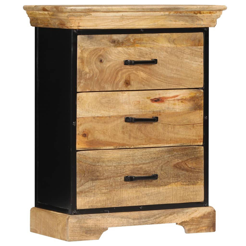 Mueble con cajones madera maciza de mango 60x30x75 cm