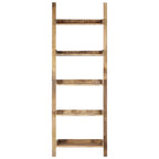 Estantería escalera marrón madera maciza de mango 75x37x205 cm