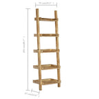 Estantería escalera marrón madera maciza de mango 75x37x205 cm