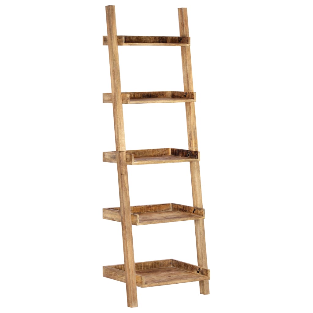 Estantería escalera marrón madera maciza de mango 75x37x205 cm