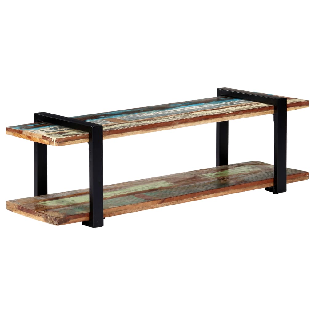 Mueble de TV de madera maciza de mango 100x30x45 cm