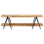 Mueble para TV de madera maciza de mango 160x40x50 cm