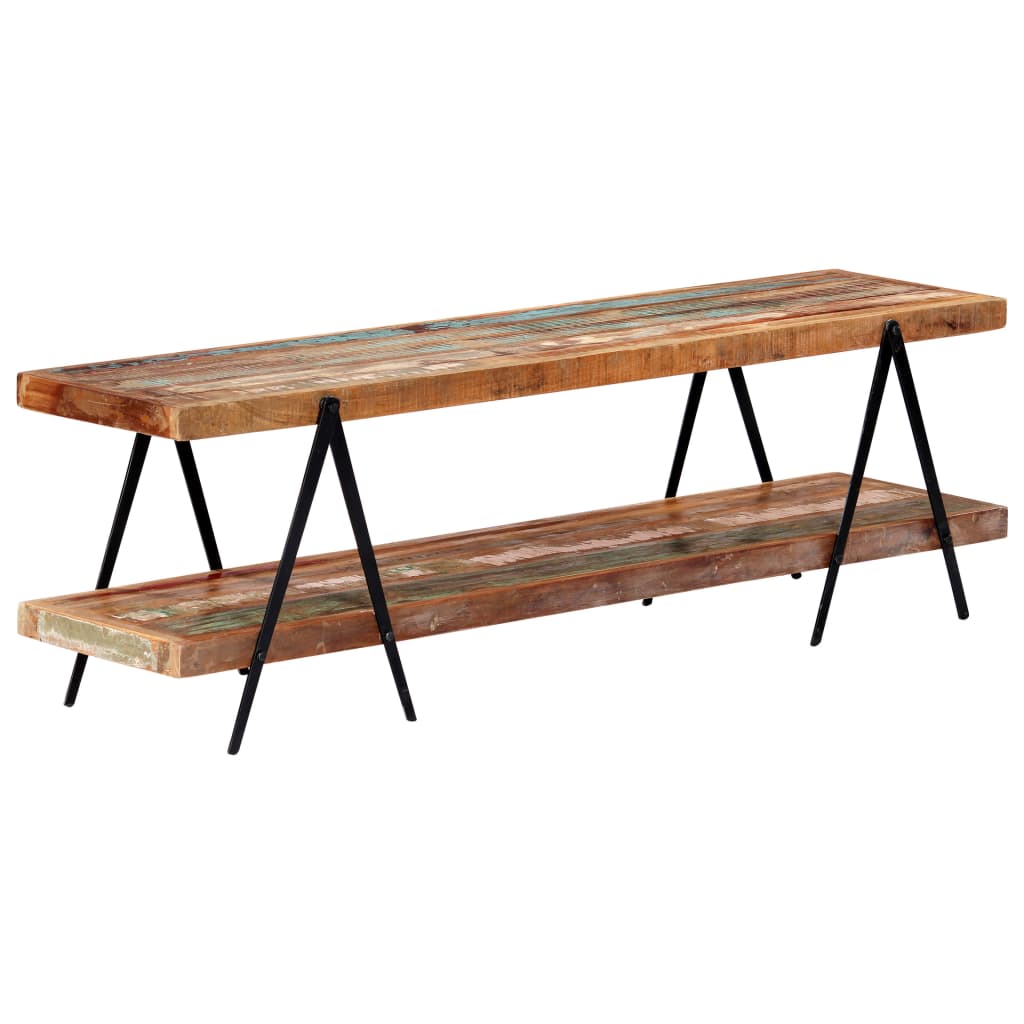 Mueble para TV de madera maciza reciclada 160x40x50 cm