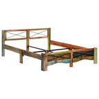 Estructura de cama de madera maciza reciclada 160x200 cm
