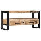 Mueble de TV de madera maciza de mango 100x30x45 cm