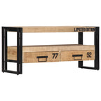 Mueble de TV de madera maciza de mango 100x30x45 cm