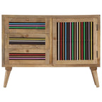 Aparador de madera maciza de mango 100x30x75 cm