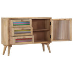 Aparador de madera maciza de mango 100x30x75 cm