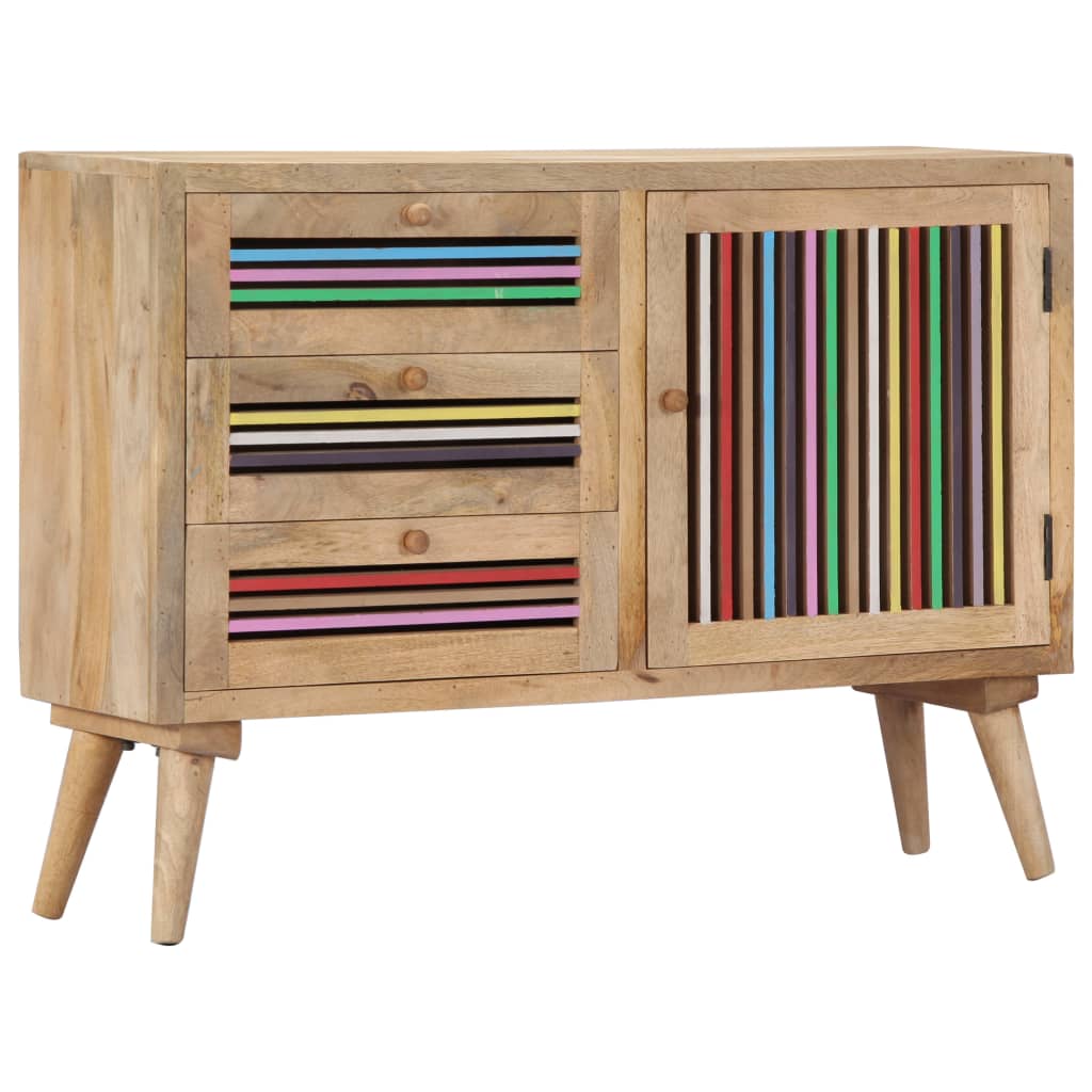 Aparador de madera maciza de mango 100x30x75 cm