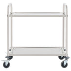 Carrito de cocina de 2 alturas acero inoxidable 95x45x83,5 cm