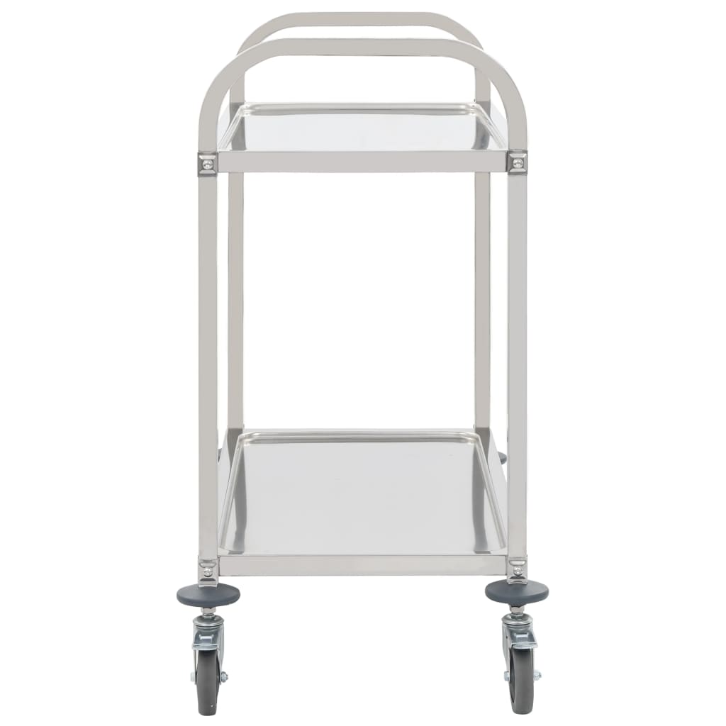 Carrito de cocina de 2 alturas acero inoxidable 95x45x83,5 cm