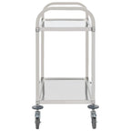 Carrito de cocina de 2 alturas acero inoxidable 95x45x83,5 cm