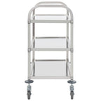 Carrito de cocina de 3 alturas 95x45x83,5 cm acero inoxidable