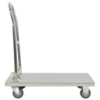 Carro portaequipajes acero inoxidable plateado 82x53x86 cm
