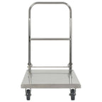 Carro portaequipajes acero inoxidable plateado 82x53x86 cm